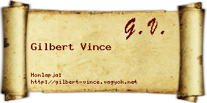 Gilbert Vince névjegykártya